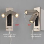 Applique murale rotative avec chargeur USB, design minimaliste, 4 couleurs – Image 8