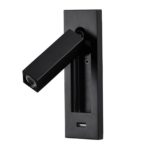 Applique murale rotative avec chargeur USB, design minimaliste, 4 couleurs