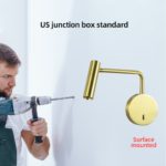 Applique murale LED rotative, avec interrupteur, design contemporain – Image 9