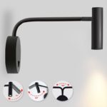 Applique murale LED rotative, avec interrupteur, design contemporain