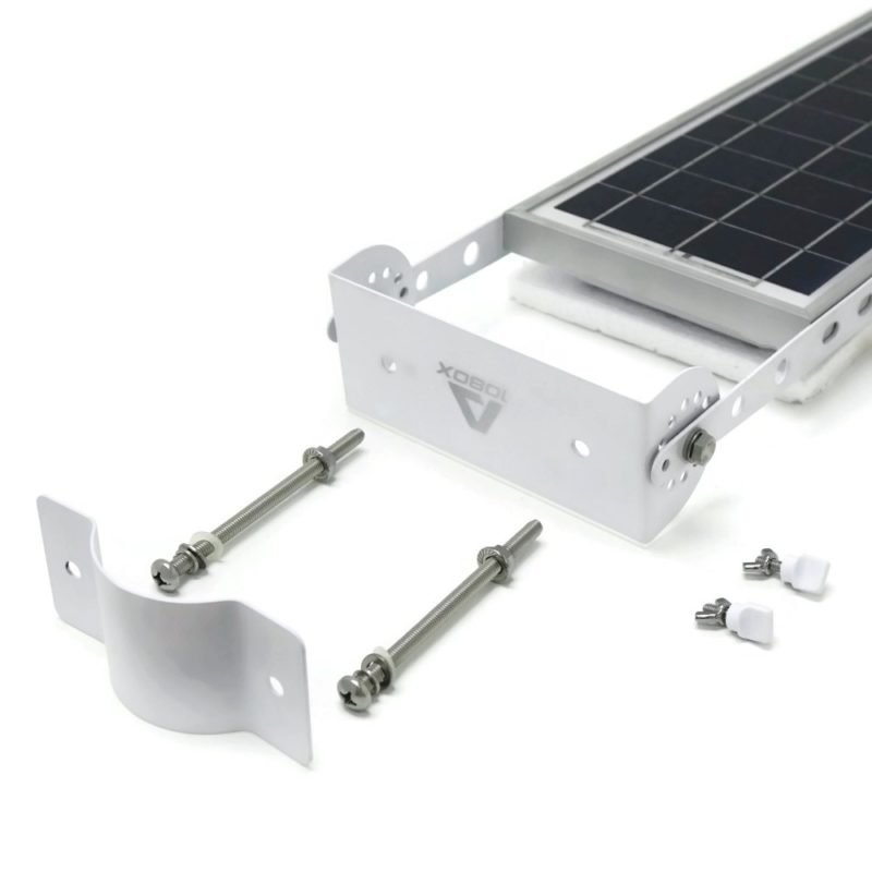 Lampadaire LED 1080X en aluminium, énergie solaire, capteur de mouvement PIR, 6'000mAH – Image 4