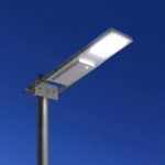 Lampadaire LED 1080X en aluminium, énergie solaire, capteur de mouvement PIR, 6'000mAH
