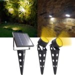 Kit de 2 projecteurs LED, énergie solaire, étanche, 6W