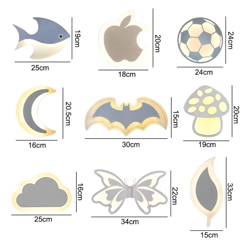 116243-m2lyim.jpg Applique murale LED en acrylique pour chambre d'enfant, art créatif, décoration – Image 6