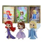 Lot de 3 figurines de princesse et prince en PVC, Aurora, blanche-neige, Mulan, Jasmine, 8 cm – Image 6