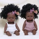 Poupée de bain en silicone et vinyle, Bébé africain, 35 cm – Image 2
