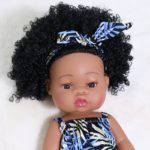Poupée de bain en silicone et vinyle, Bébé africain, 35 cm – Image 3