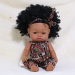 Poupée de bain en silicone et vinyle, Bébé africain, 35 cm – Image 7