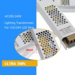 Transformateur d'éclairage ultra mince, driver LED, DC 12V, 24V, 60 à 400W, CE, ROHS – Image 2