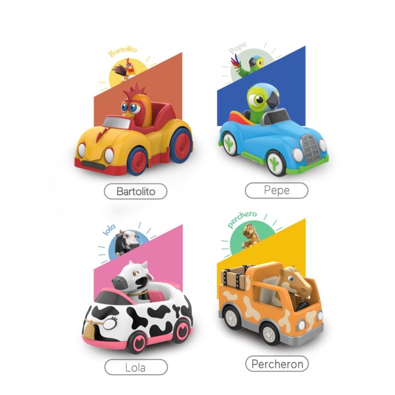 Lot de figurines, dessin animé, La Granja de Zenón, voitures à inertie – Image 7