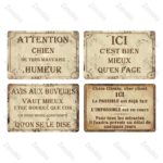 Plaque en métal rétro, nom de rue, signalétique, 20×30 cm – Image 4