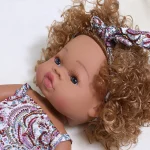 Poupée de bain en silicone et vinyle, Bébé africain, 35 cm – Image 9