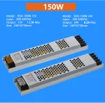 Transformateur d'éclairage ultra mince, driver LED, DC 12V, 24V, 60 à 400W, CE, ROHS – Image 7