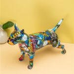 Figurine en résine de Bullterrier, Graffiti, artisanat créatif, décoration – Image 6