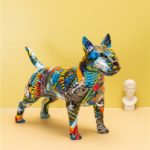 Figurine en résine de Bullterrier, Graffiti, artisanat créatif, décoration – Image 7