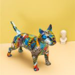 Figurine en résine de Bullterrier, Graffiti, artisanat créatif, décoration – Image 5