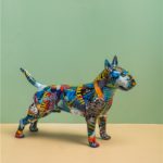 Figurine en résine de Bullterrier, Graffiti, artisanat créatif, décoration