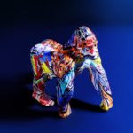 Figurine en résine de Gorille chimpanzé, Graffiti, artisanat créatif, décoration – Image 4