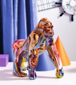 Figurine en résine de Gorille chimpanzé, Graffiti, artisanat créatif, décoration – Image 5