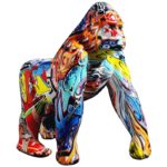 Figurine en résine de Gorille chimpanzé, Graffiti, artisanat créatif, décoration