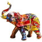 Figurine en résine d'Eléphant, Graffiti, artisanat créatif, décoration