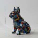 Figurine en résine de Bouledogue Français assis, Graffiti, artisanat créatif, décoration – Image 6