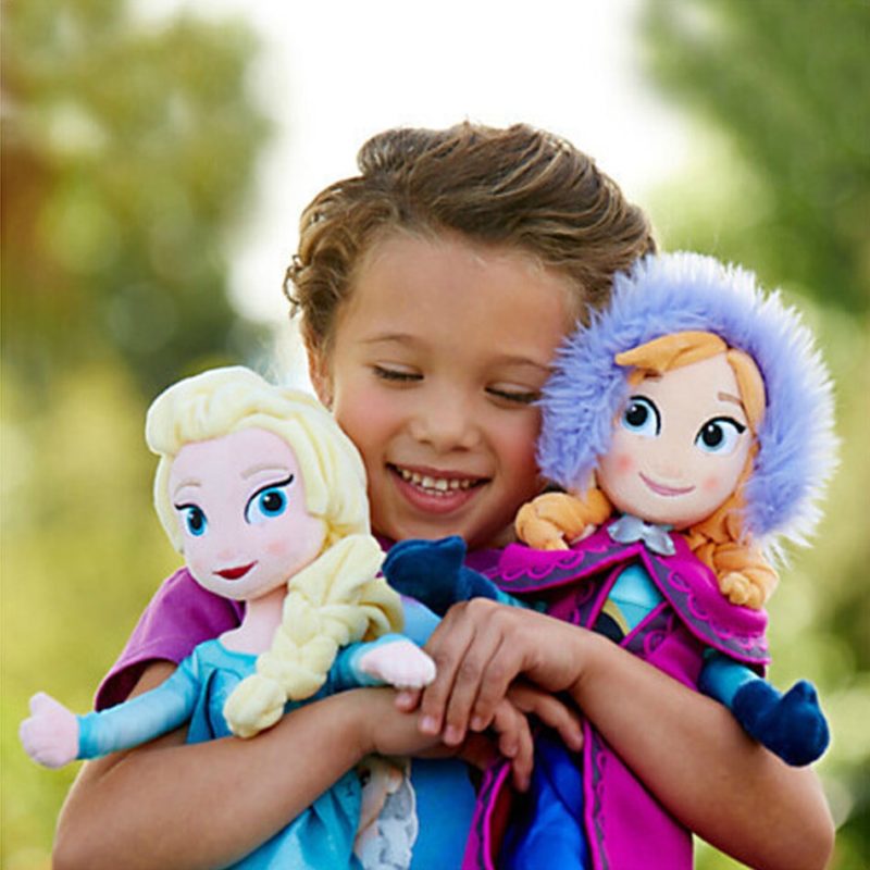 Peluche princesse Anna et Elsa, reine des neiges, dessin animé, 40cm