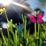 Lot de 3 faux papillons volants à énergie solaire, piquet de jardin, décoration – Image 4