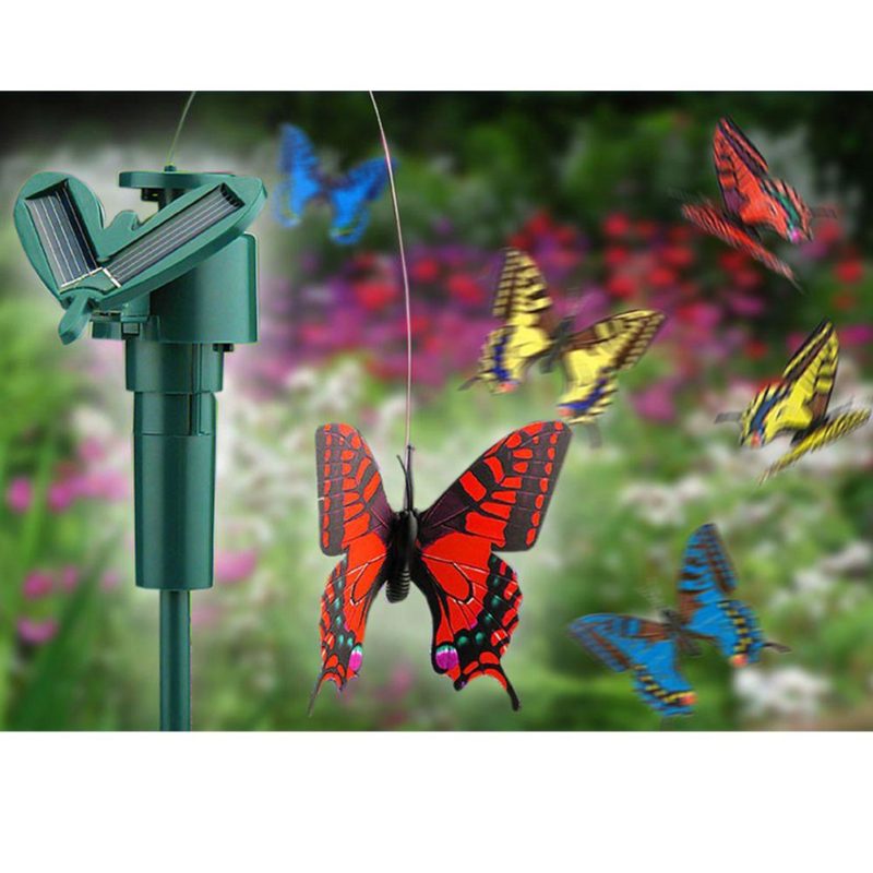 Lot de 3 faux papillons volants à énergie solaire, piquet de jardin, décoration – Image 5