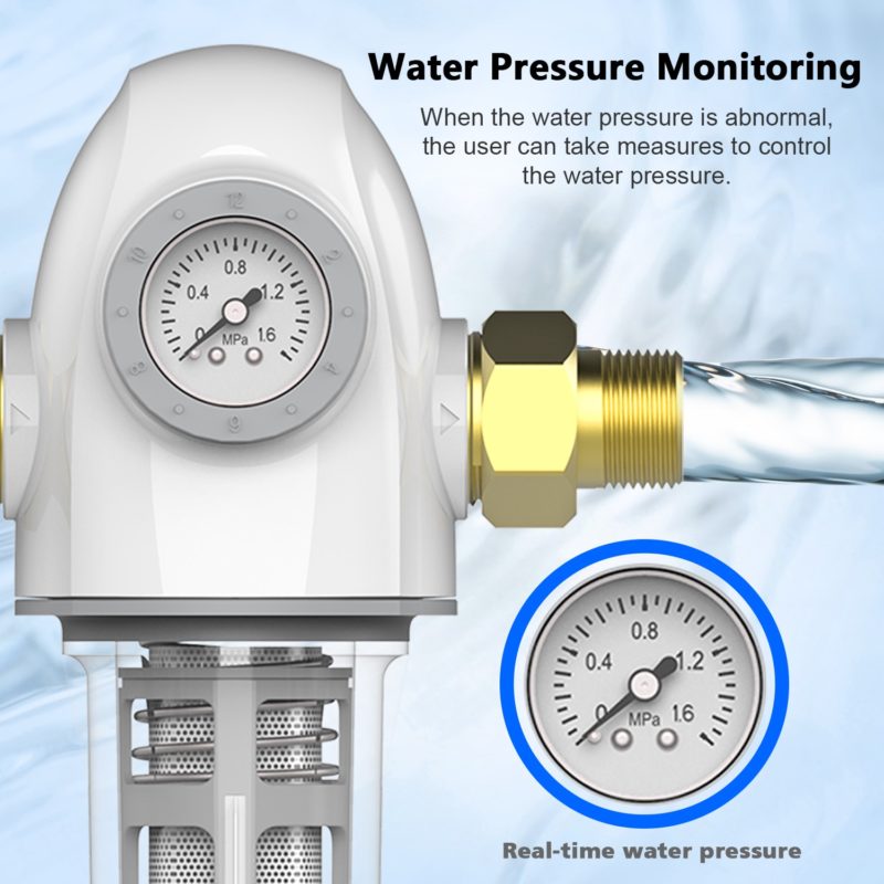 Système de purification d'eau, rinçage automatique, préfiltre à sédiments, 40 microns – Image 4