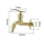 Robinet mural de jardin, sculpté antique, Bronze, Or – Image 6