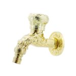 Robinet mural de jardin, sculpté antique, Bronze, Or – Image 2