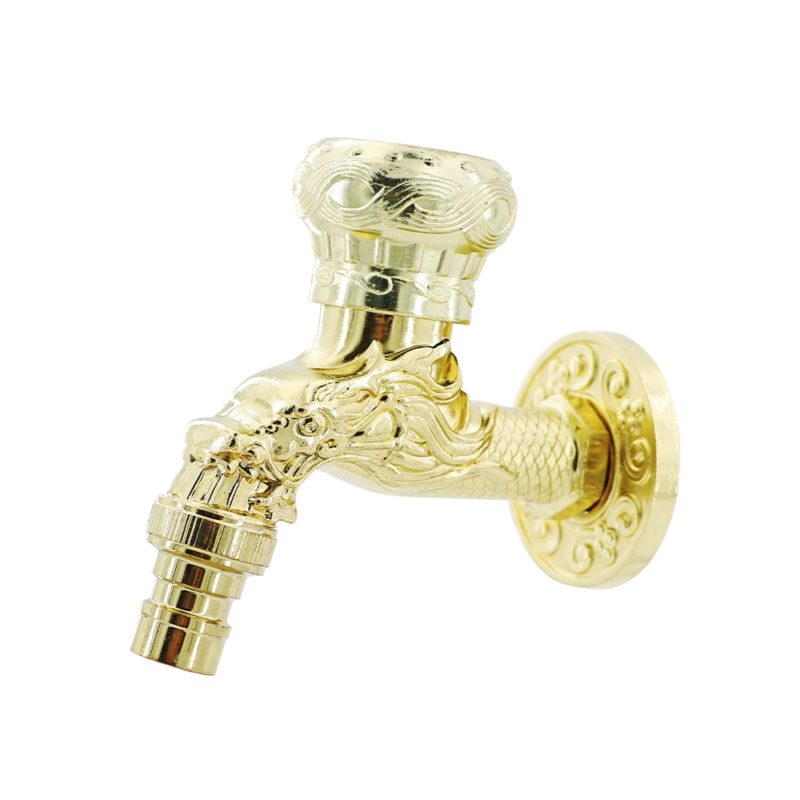 Robinet mural de jardin, sculpté antique, Bronze, Or – Image 2