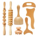 Ensemble d'outils de massage maderothérapie en bois, Gua Sha, pour le corps et des pieds – Image 2