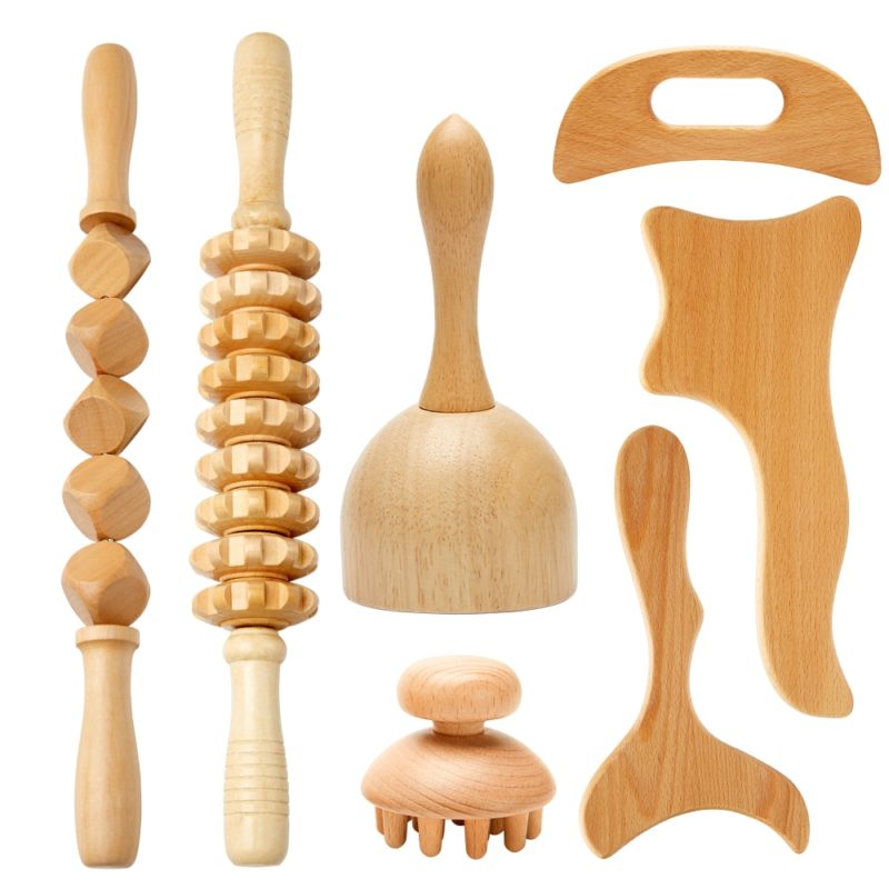 118680-mfmb6m.jpg Ensemble d'outils de massage maderothérapie en bois, Gua Sha, pour le corps et des pieds – Image 2