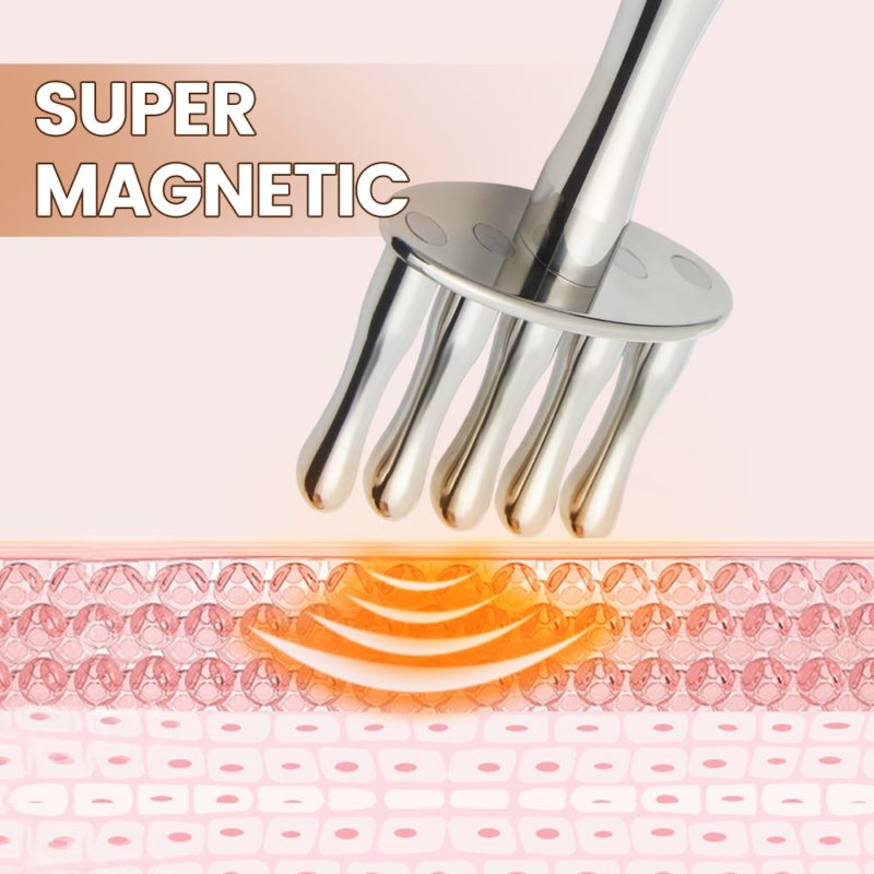 Bâton de massage méridien en acier inoxydable, thérapie magnétique, acide lymphatique, relaxation musculaire – Image 3