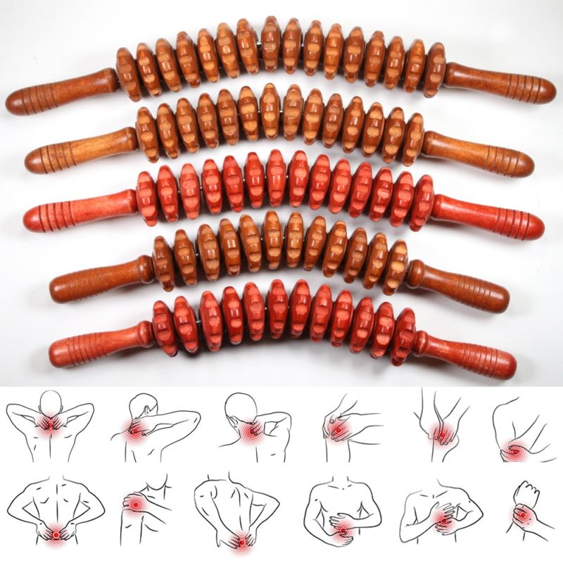 Lot de 2 rouleaux de massage maderothérapie en bois, point de déclenchement, relaxation – Image 6