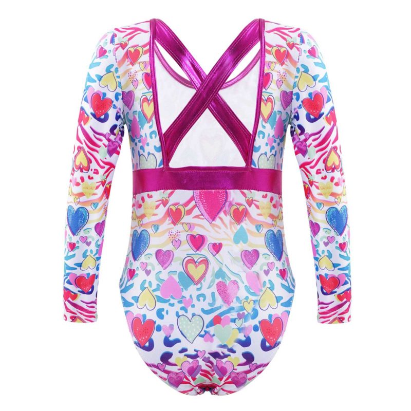 Body de danse de ballet pour fille, justaucorps à manches longues – Image 3