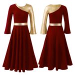 Robe de danse de ballet pour fille, manches longues, ample pleine longueur et décontractée – Image 5