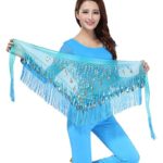 Ceintures de danse du ventre, à pampilles, en maille extensible, franges, écharpe de hanche – Image 7