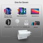 Chargeur rapide 65W, QC 3.0, à double ports PD et USB C, pour MacBook, iPad, iPhone, Samsung – Image 4