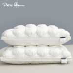 Oreiller rectangulaire en duvet d'oie blanc, de style 3D, 48x74cm, 100% coton égyptien