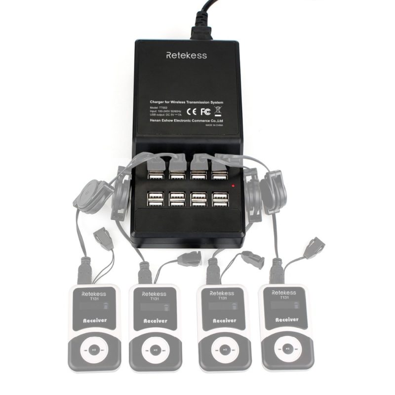 Station de charge USB 16 ports TT002, 35W, DC 5V 7A, pour système de guide touristique sans fil – Image 2