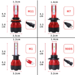 Lot de 2 ampoules LED, H8, H9, H1, H11, H3, H7, H27/881, H27/880, 9004, 9007, 9005/HB3, H4, 9006/HB4, H13 – Image 7