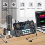 Kit table de mix avec microphone, Interface Audio, streaming en direct, podcasting – Image 2