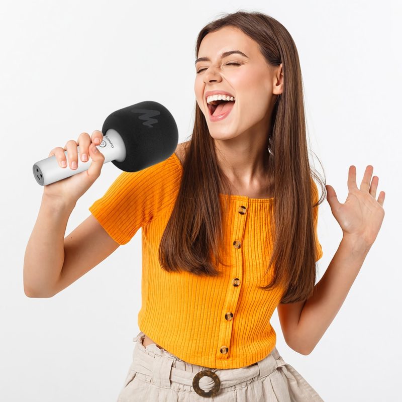 Microphone de karaoké portable, connexion sans fil intelligente, Bluetooth – Image 2