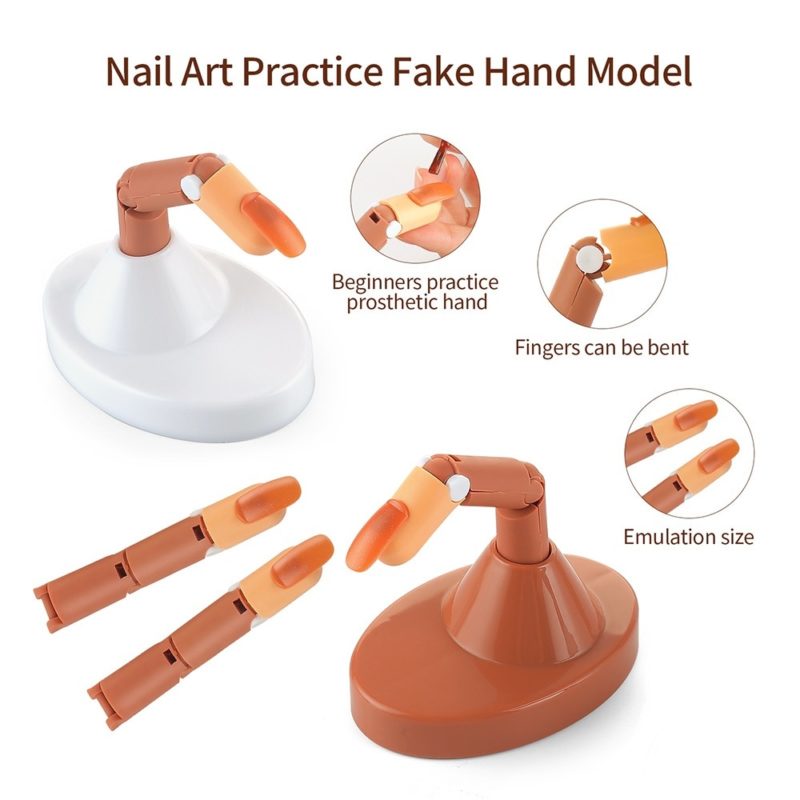 120364-fvw4aq.jpg Kit d'apprentissage du Nail Art, avec base réglable, onglerie pour débutant, 100 pièces – Image 2