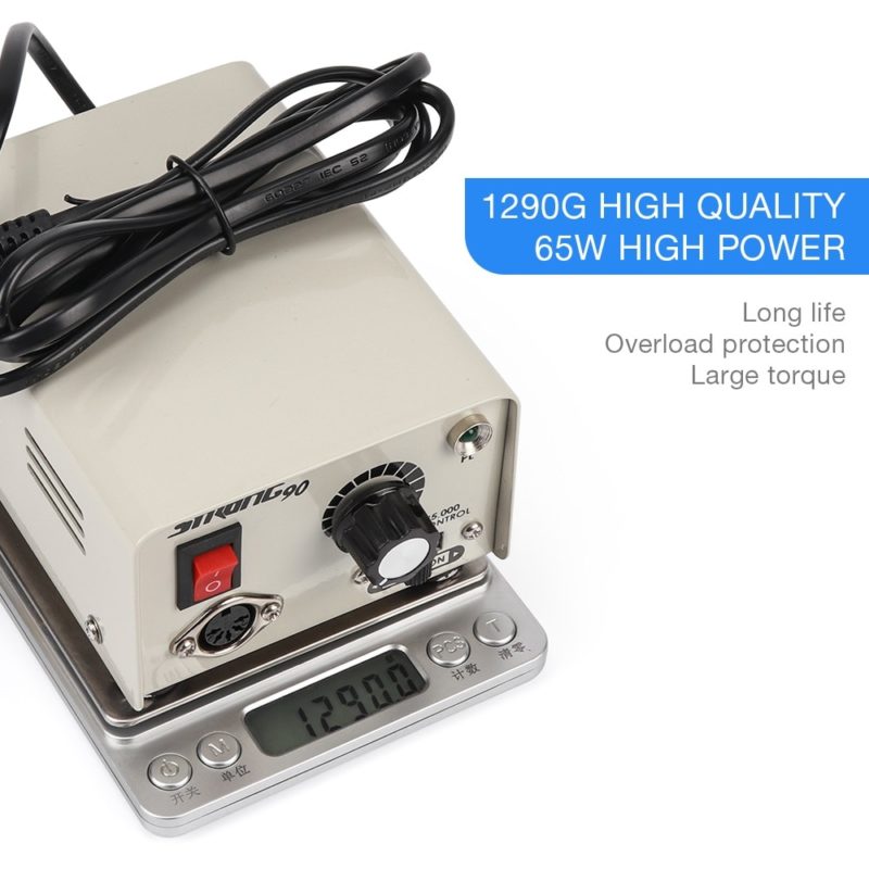 Ponceuse à ongles électrique professionnelle, manucure et pédicure avec pédale, en acier inoxydable, 35'000 RPM – Image 8