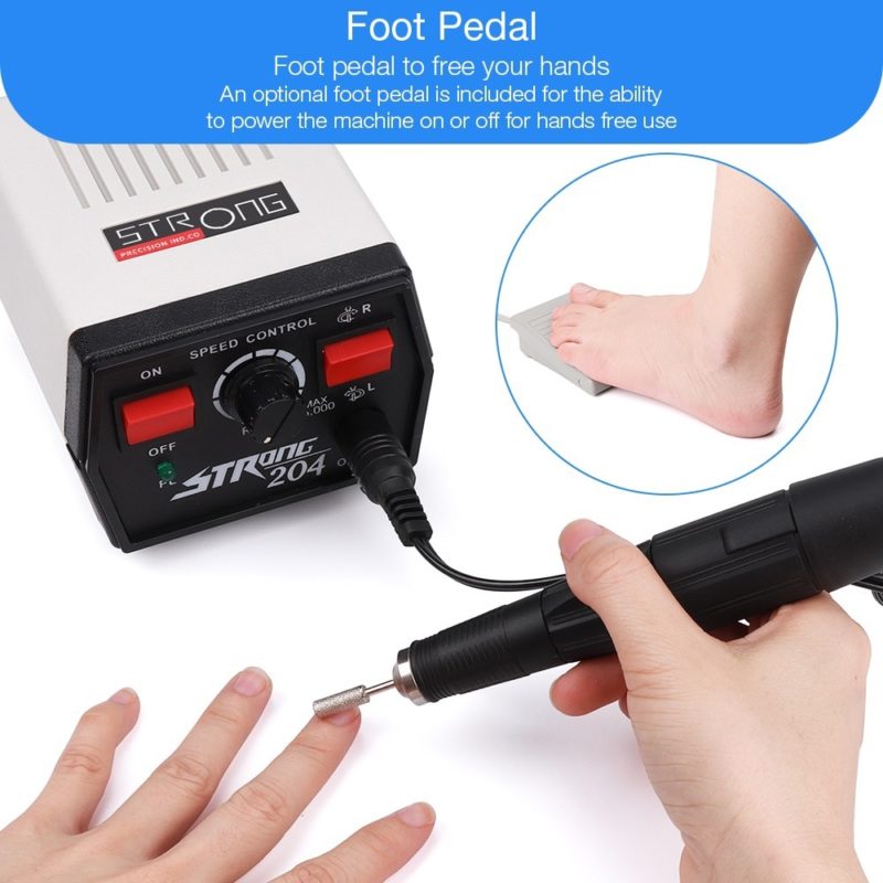 Ponceuse à ongles électrique 65W, 35'000 tr/min, pour manucure et pédicure, lime à ongles professionnelle – Image 2