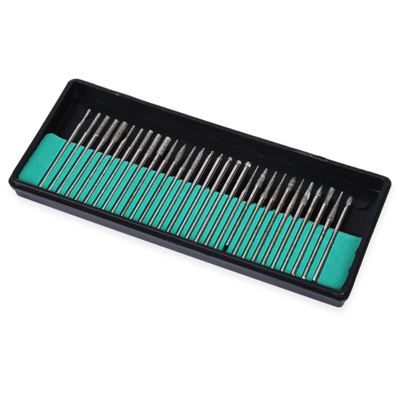 Mèches de diamant pour ponceuse à ongles professionnelle, 30 pièces